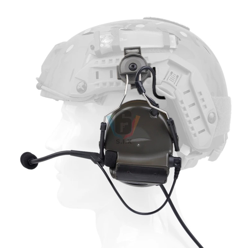 Z TAC Тактический шлем гарнитура Comtac II наушники стрельба страйкбол с рельсовым адаптером для быстрого шлема Comtac тактические наушники