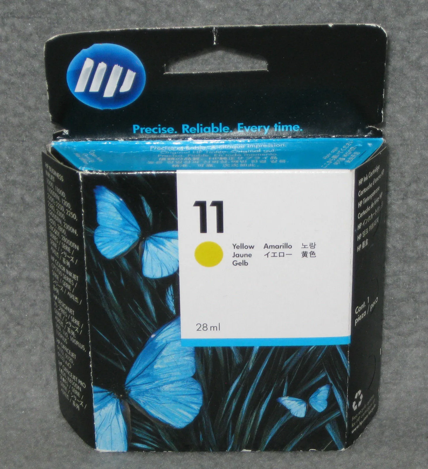 Original and Expired C4838A Yellow Ink Cartridge for HP 11 Business