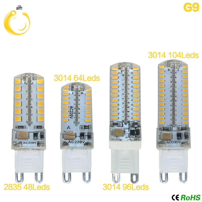 10 шт./лот низкая цена светодиодный лампы SMD 2835 3014 Светодиодный G4 G9 светодиодный светильник 3W 7 Вт 8 Вт 10 Вт 12 Вт Светодиодный светильник DC12V AC220V 360 градусов заменить Hal