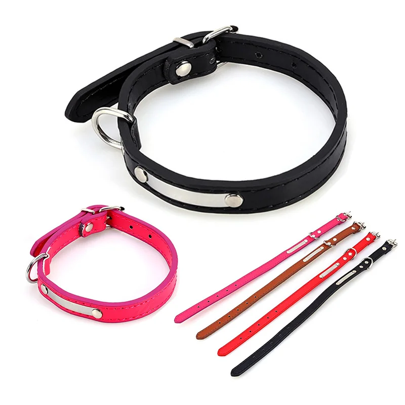 2017 New PU Leather Dog Collars Pet Cat Puppy Collar Neck Buckle