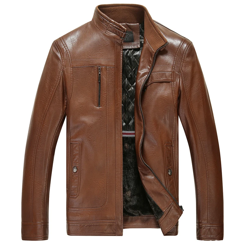 Brand Designer  Leather Jackets  Men Jaqueta De Couro 