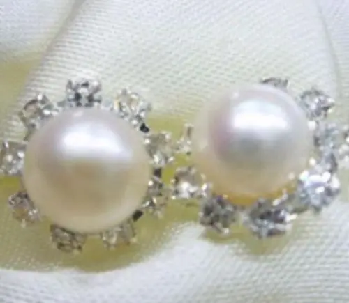 Красивые серьги из тибетского серебра 8 9 мм с натуральным жемчугом|pearl earrings|natural