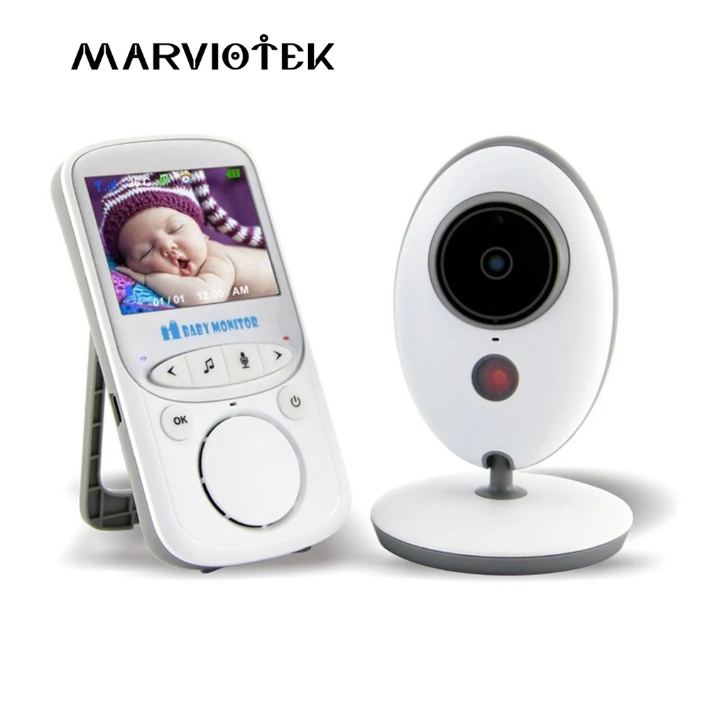 

Wireless Video Baby Monitor With Camera mini Camera intercom Night Vision Temperature Monitoring babysitter nanny 2.4 inch VB605