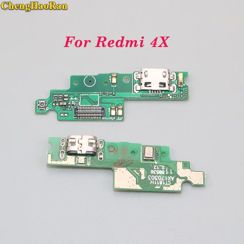 ChengHaoRan usb зарядный порт док-станция разъем для платы микрофон для Xiaomi redmi 1 2 3 3s 4 pro 4A 4X5 5A 6 6A - Цвет: For Redmi 4X