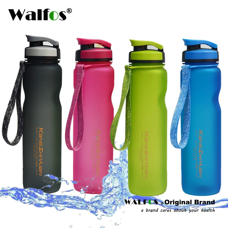 Walfos 1000 мл Портативный Sport bottle водных видов спорта бутылки bpa бесплатно Бутылки для воды Чай заварки пространство Велосипедный Спорт