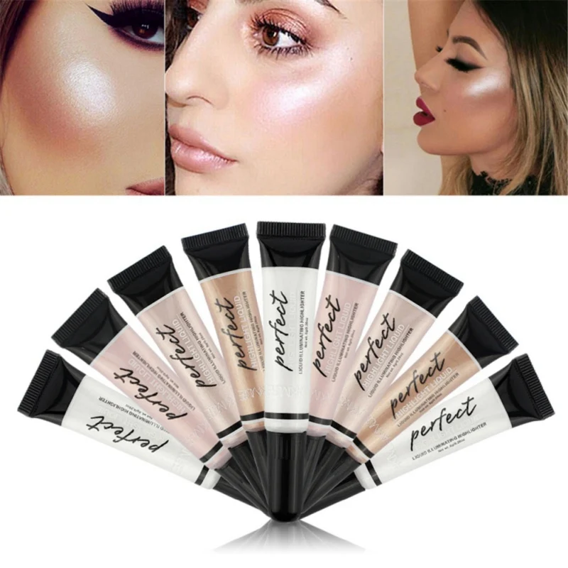 Liquid Highlighter Make Up Highlighter Cream Concealer Shimmer Face Glow Ultra-concentrated illuminating bronzing