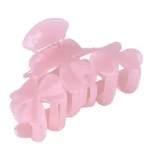 Акриловые Цветочные заколки для волос полые коготь для волос большие заколки-клипсы аксессуар заколка для девушек принадлежности для ванной комнаты(розовый/синий