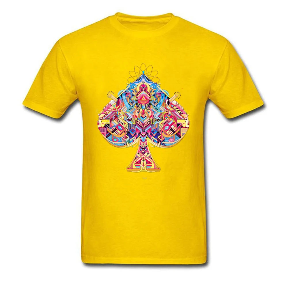 card Pure Cotton Casual T Shirt Prevalent Short Sleeve Mens T Shirts Printed Lovers Day Tops T Shirt Round Collar card yellow