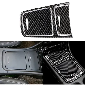 

Carbon Fiber Central Control Panel Cigarette Ashtray Cover Sticker For Mercedes-Benz A Class (13-18) CLA (13-18) GLA (13-18)