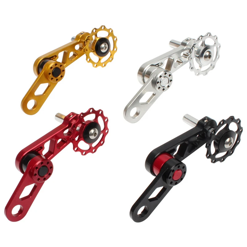 Folding Bicycle Guide Wheel Lp Oval Aluminum Alloy Cycling Single Speed Rear Derailleur Chain Tensioner with Sprocket MTB Bike