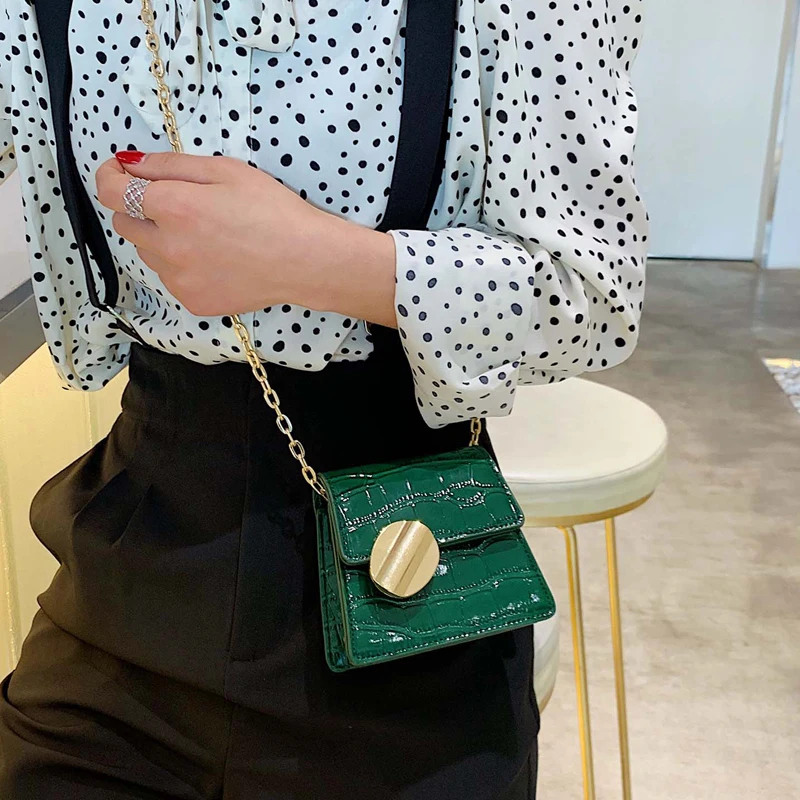  2019 Fashion New Tote bag Quality Leather Women's Designer Handbag Crocodile pattern Chain Shoulder - 33000957811