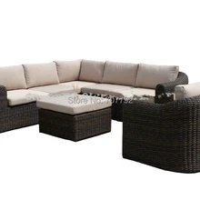 Дизайнерский диван, мебель сад для патио ратановый l-образный комплект мебели для гостиной