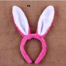 2017 Nuevas Muchachas de La Manera de Señora Women de Peluche Conejito Orejas de Conejo Diadema Cosplay Accesorios de Halloween Fuentes Del Partido de La Boda