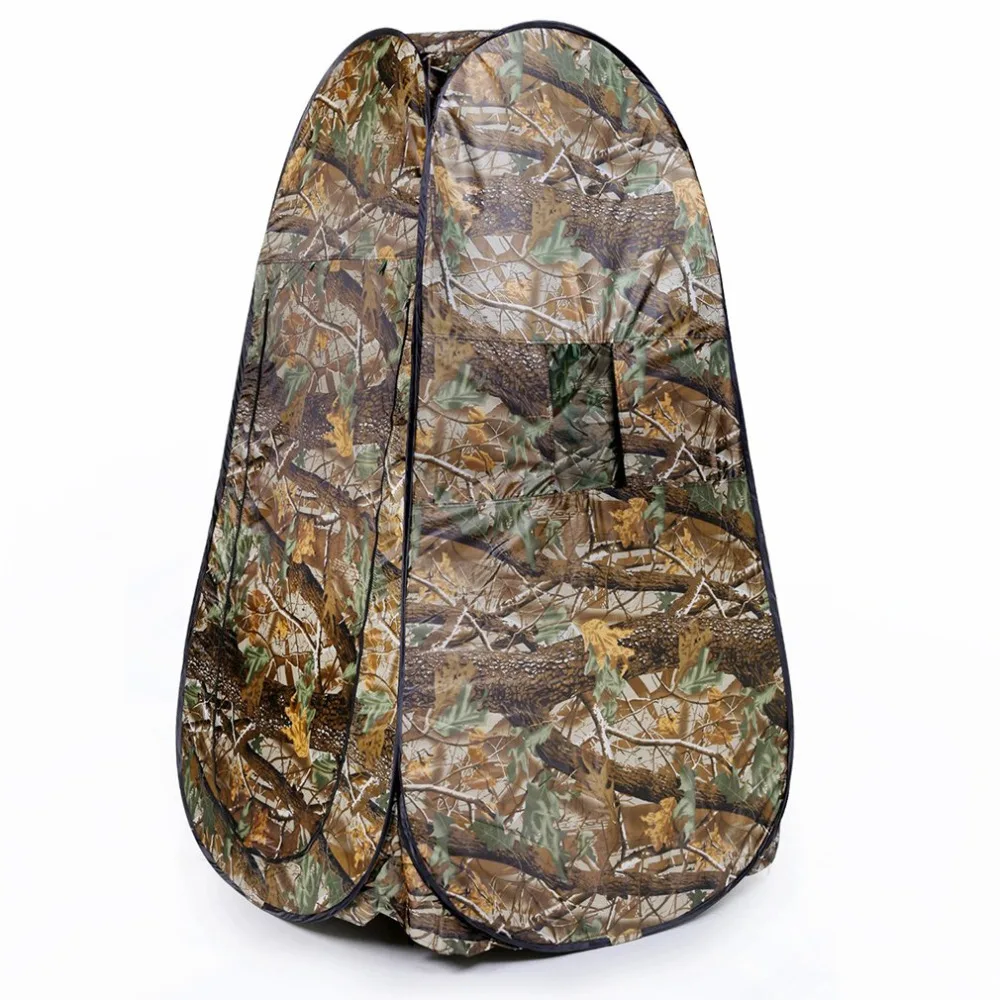 

Portable Outdoor Waterproof Easy Open 180T Tent Camping Beach Shower Toilet Changing Room BathRoom Foldable With Bag Camouflage