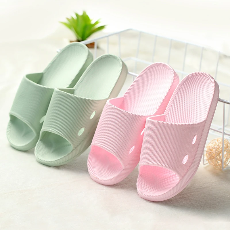 

Slippers female summer non-slip couple bathroom slipper soft bottom indoor slipper home bath couple sandals
