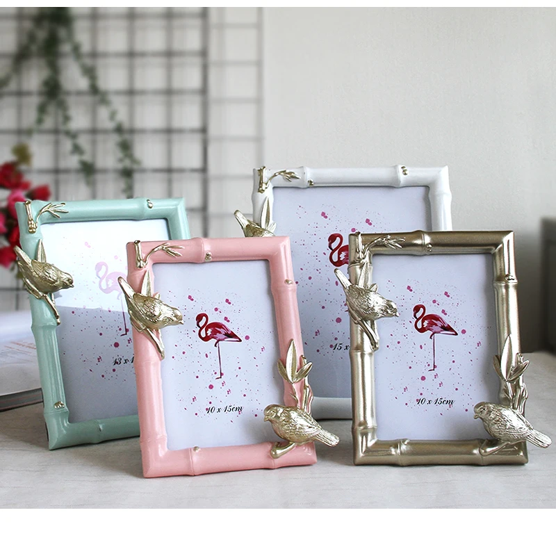 

NEW Photo Frame Cute Fresh bamboo birds Creative Home Decoration Wedding Photo frame birthday gift Dec FG1078