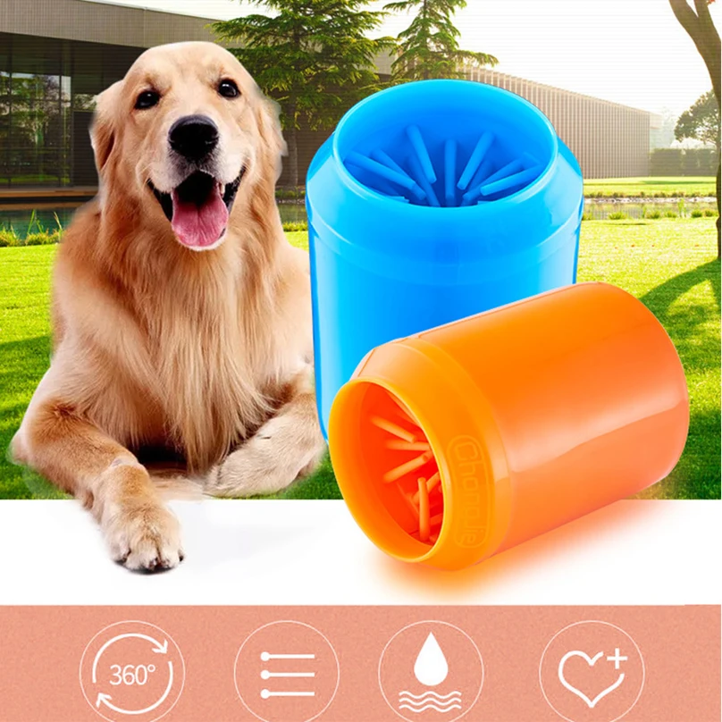 Новое прозрачное портативное приспособление для очистки лап Чистящая Щетка для домашнего животного чашка для собаки очиститель для ног силиконовая моющая чашка для ног