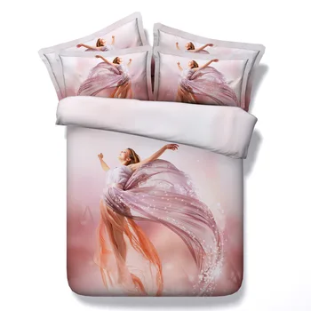 

beauty Digital print Bedding Set Quilt Cover Design Bed Set Bohemian a Mini Van Bedclothes 3pcs Large size 260*225cm JF250