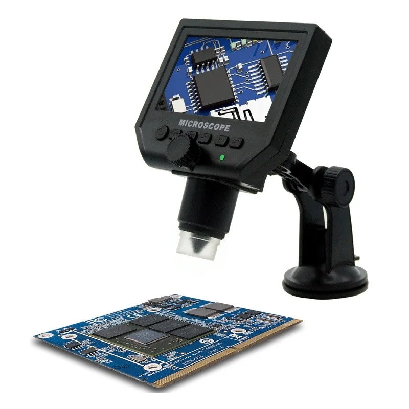 

GAOSUO LCD Digital Microscope Zoom 1-600X Continuous Magnification with 4.3" HD OLED Display Rechargeable Lithium Battery XWJ02