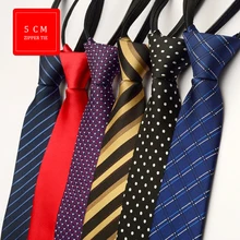 Распродажа новые мужские галстуки на молнии 5 см тонкие деловые галстуки для мужчин вечерние повседневные Галстуки Gravata простые мужские галстуки