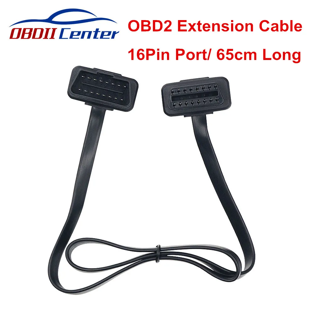 

65cm OBDII Extension Cable 16Pin OBD2 Extender Cable Connector 16 Pin Male to Femal Car Extension Cable Auto Diagnostic Adapter
