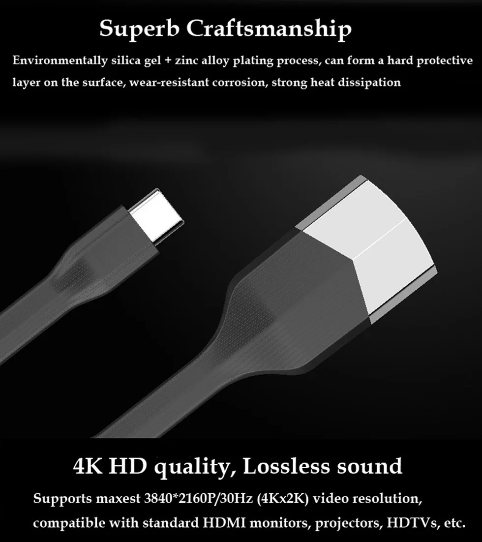 Usb type-C к HDMI адаптер док-станция HDMI 4K HD сигнал типа C к HDMI для HUAWEI Matebook/Smasung S8/Macbook Pro