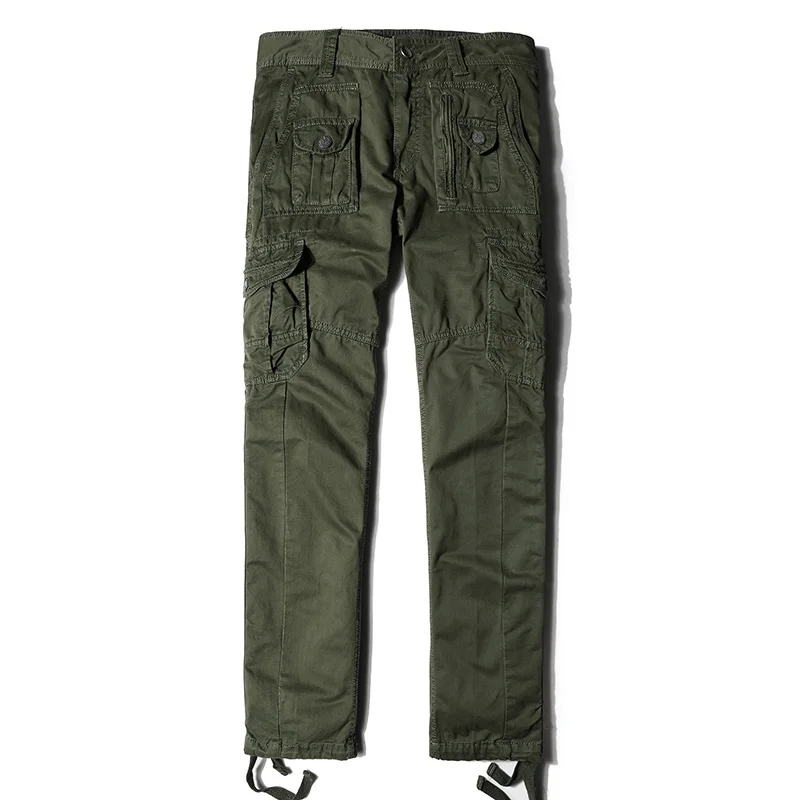 PDTXCLS высокое Качественный хлопок Для мужчин s брюки карго Однотонная повседневная обувь военные тактические штаны для Для мужчин хлопок 4 цвета удобные - Цвет: army green