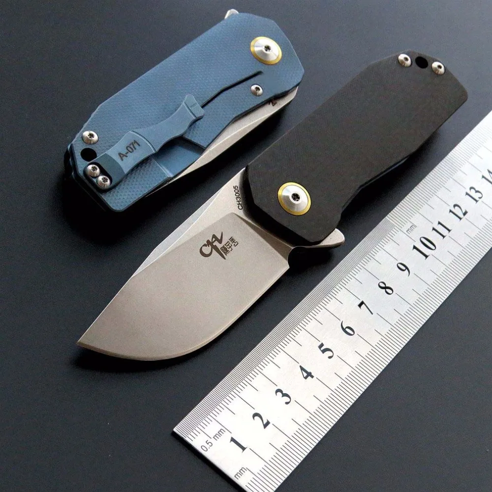 

Eafengrow CH3005 Handle:Carbon fiber TC4 Blade:AUS-8 Outdoor Flipper folding knife camping hunting pocket fruit knives EDC
