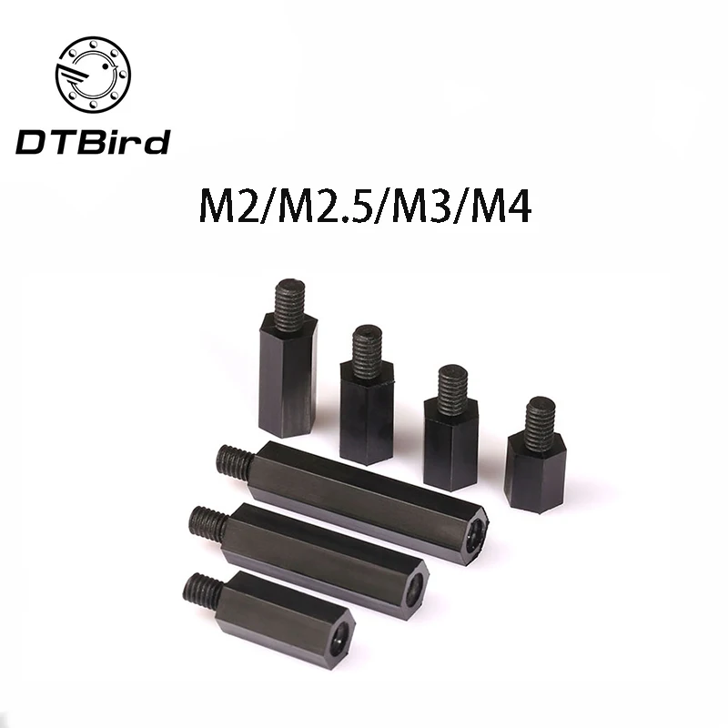 50 шт. M2 * L + 5 мм M2.5/M3/M4 6 резьба пластиковый винт для материнской платы