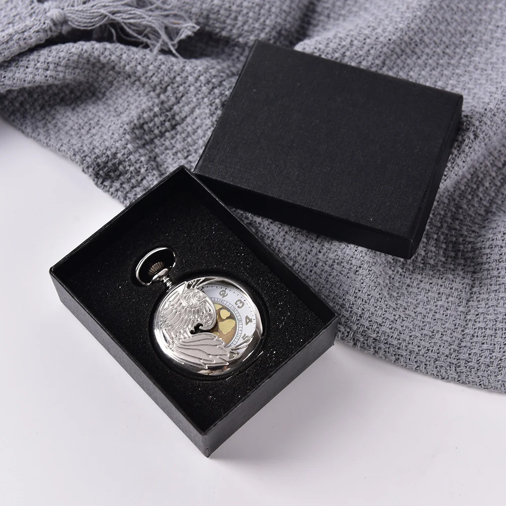 Pocket Watch Accessories Gray Velvet Xmas Gift Boxes Cases for Jewelry