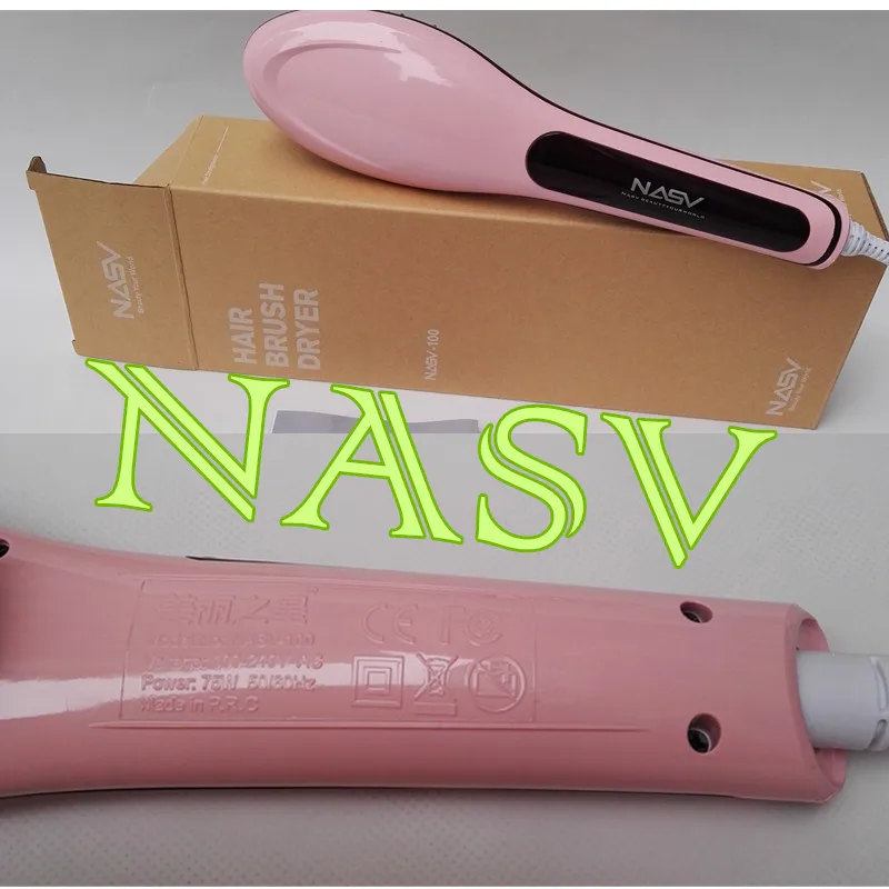 

NASV Hair Straightener Straightening Iron brush Electric Digital Hair Straightener Brush Comb Escova Alisadora with LCD Display