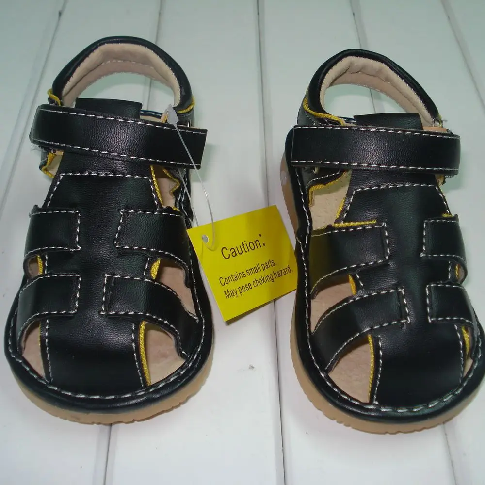 Buy Discount Baby Boy Squeaky Sandals Black with