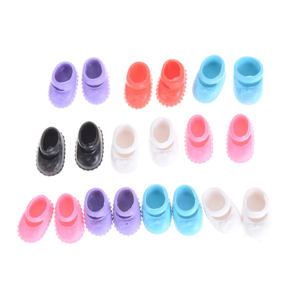 

5 Pairs/lot New Doll Confused Doll Shoes Kids Gift Toy 12cm Best Gift For Girl Doll Shoes Accessories