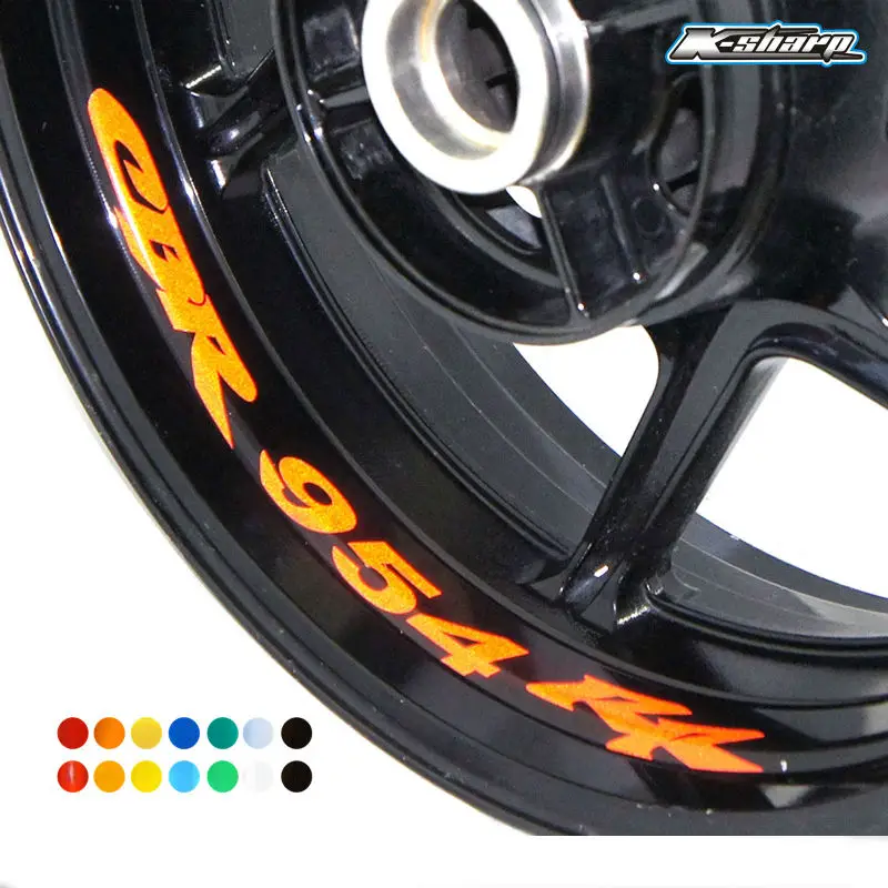 

8 X CUSTOM INNER RIM DECALS WHEEL Reflective STICKERS STRIPES FIT HONDA CBR 954 RR