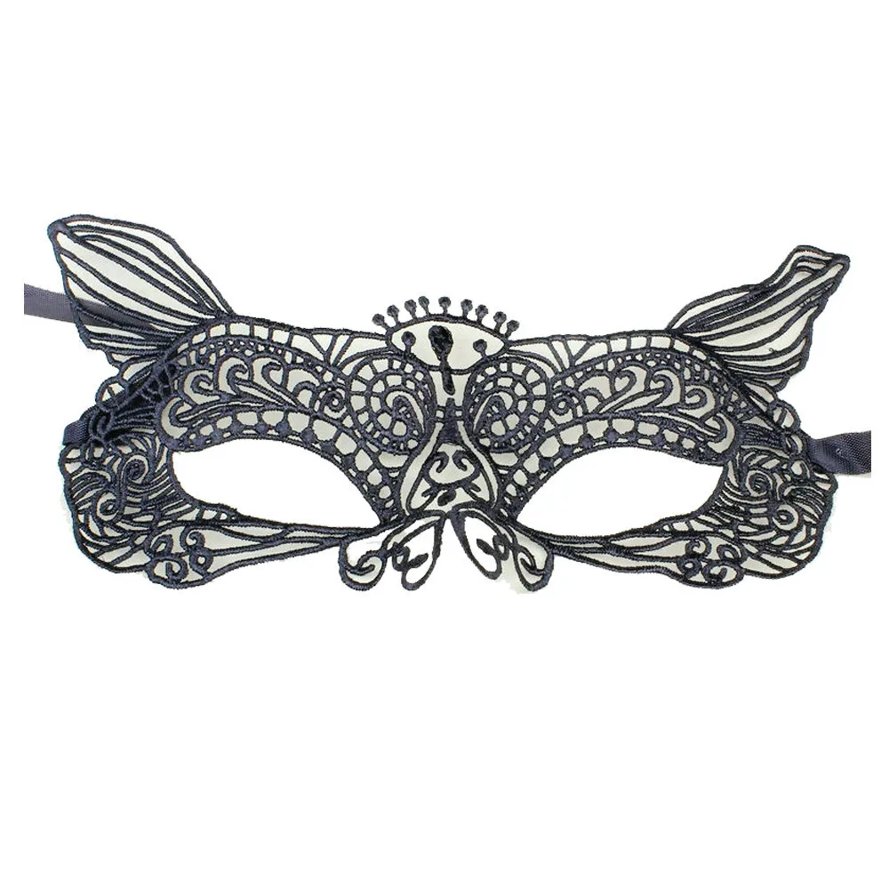 Черная сексуальная Маскарадная маска из кружева для карнавала Хэллоуина Маскарад Полулицо мяч Вечерние Маски праздничные вечерние принадлежности#15
