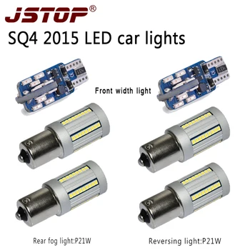 

JSTOP 6pcs/set 2015 SQ4 led Reversing lights canbus bulbs No error 12-24V led Ba15s 1156 P21W Rear fog lamps T10 W5W width Light