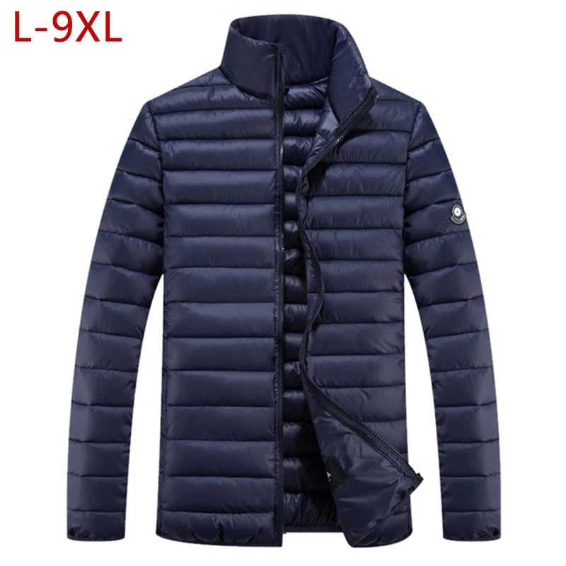 

Plus Size 9XL Short Warm Thick Outwear Softshell Men's Winter Jacket Male Coat Ultralight Down Parkas Overcoat 5XL 6XL 7XL 8XL
