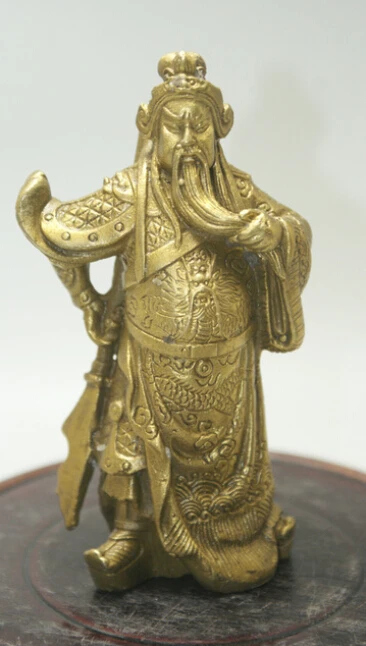 

Fine old Chinese Unique Copper Carved GuanGong statue decoration bronze factory outlets