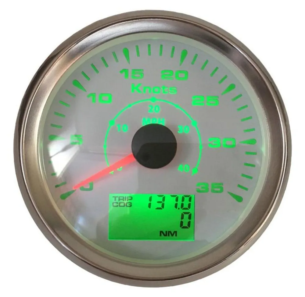 Buy 1pc 85mm GPS Speedometers 0 35Knots/0 40MPH Marine