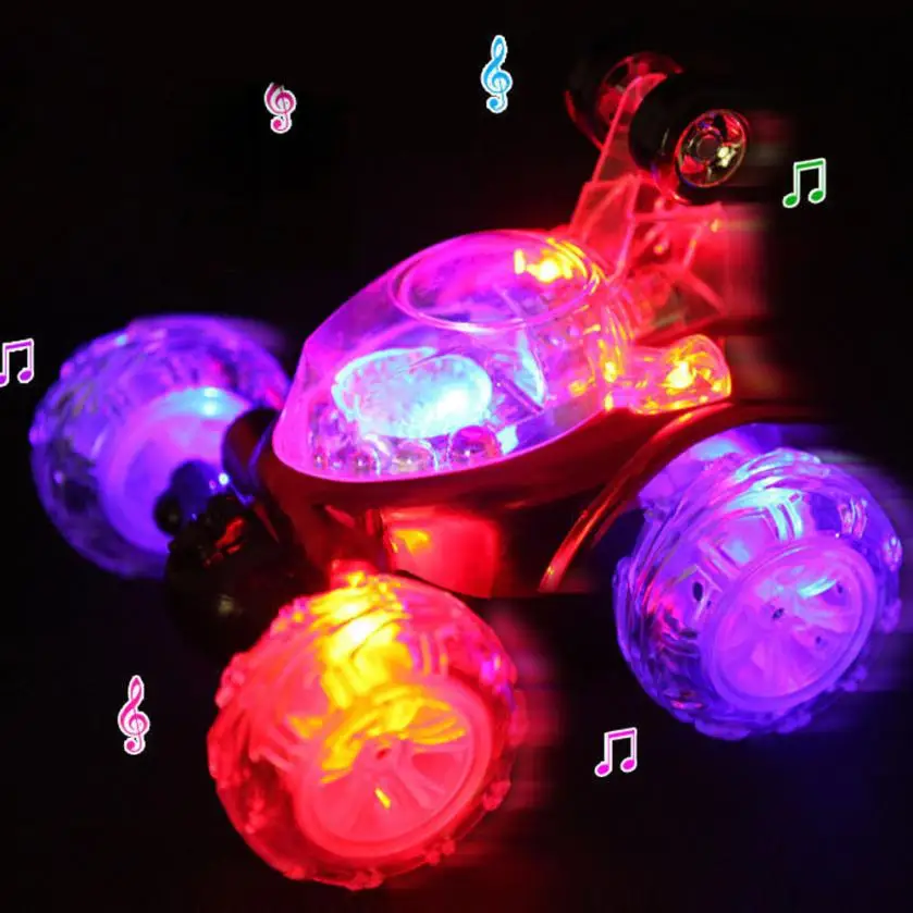Remote Control Car Spinning And Flips With Color Flash & Music For Kids Remote Control Truck Y915