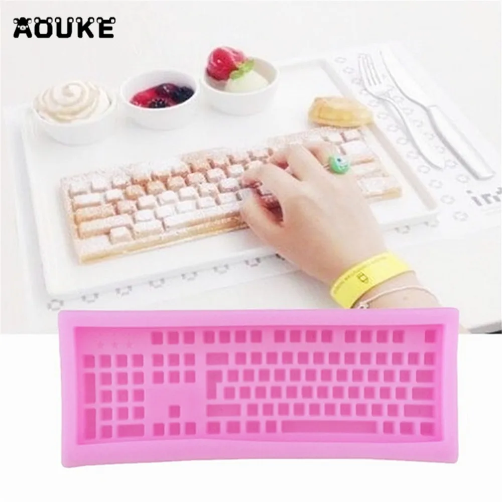 

Keyboard Fondant Cake Silicone Mold Bread Biscuits Pastry Mould Candy Chocolate Molds Cake Decoration DIY Baking Tool