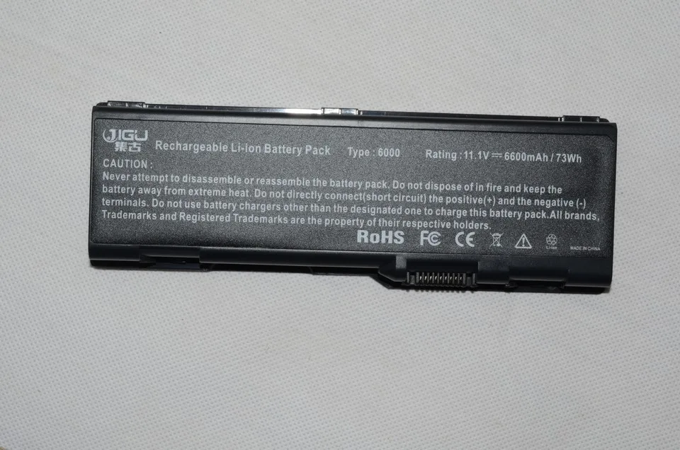 JIGU 6600Mah Replacement Laptop Battery YF976 Y4873 U4873 G5266 G5260 F5635 D5318 C5974 312-0455 312-0429 For Dell Inspiron 6000