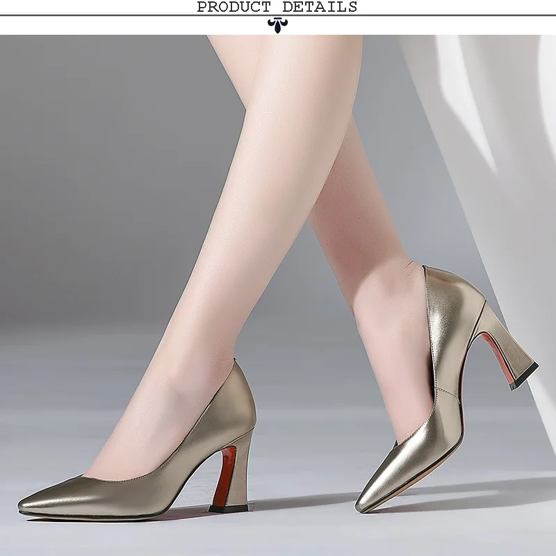 ZVQ/Высококачественная женская обувь из натуральной кожи; женские туфли-лодочки с острым носком ручной работы на высоком каблуке; модные пикантные вечерние туфли