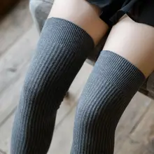 1 пара, однотонные нейлоновые чулки для девочек, корейские японские кавайные гетры Лолита, Повседневные Гольфы до бедра, женские длинные носки, Прямая поставка