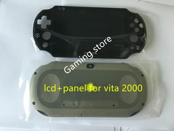 

free shipping original new for ps vita for psvita psv 2000 lcd display screen assembled black + back panel cover grey