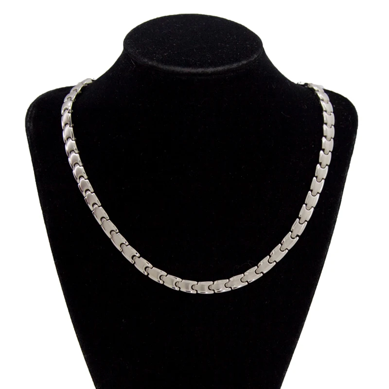 

100% Brand New Fashion Health Energy Titanium Necklaces With Magnetic Pure Germanium Health Benefits Men's Women's Necklaces