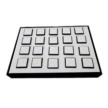 Ювелирные изделия дисплей Опора деревянное кольцо Дисплей Чехол 20 шт кольцо лист держатель Белое и черное кольцо дисплей лоток