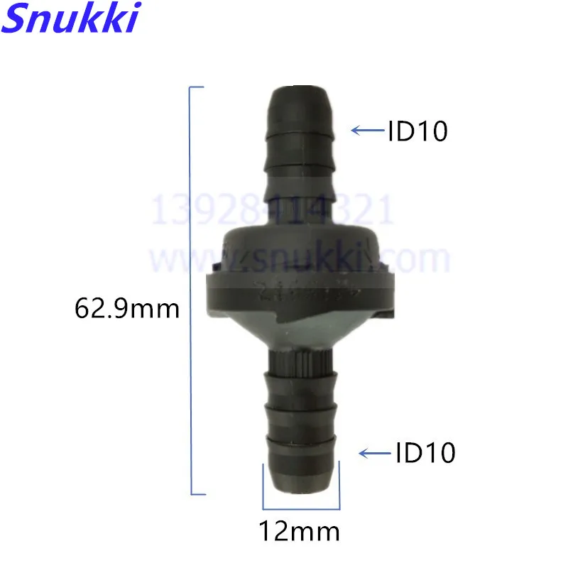

High qualtiy ID10 black color plastic one-way valve non-return valve one way valve air pump vacuum check valve