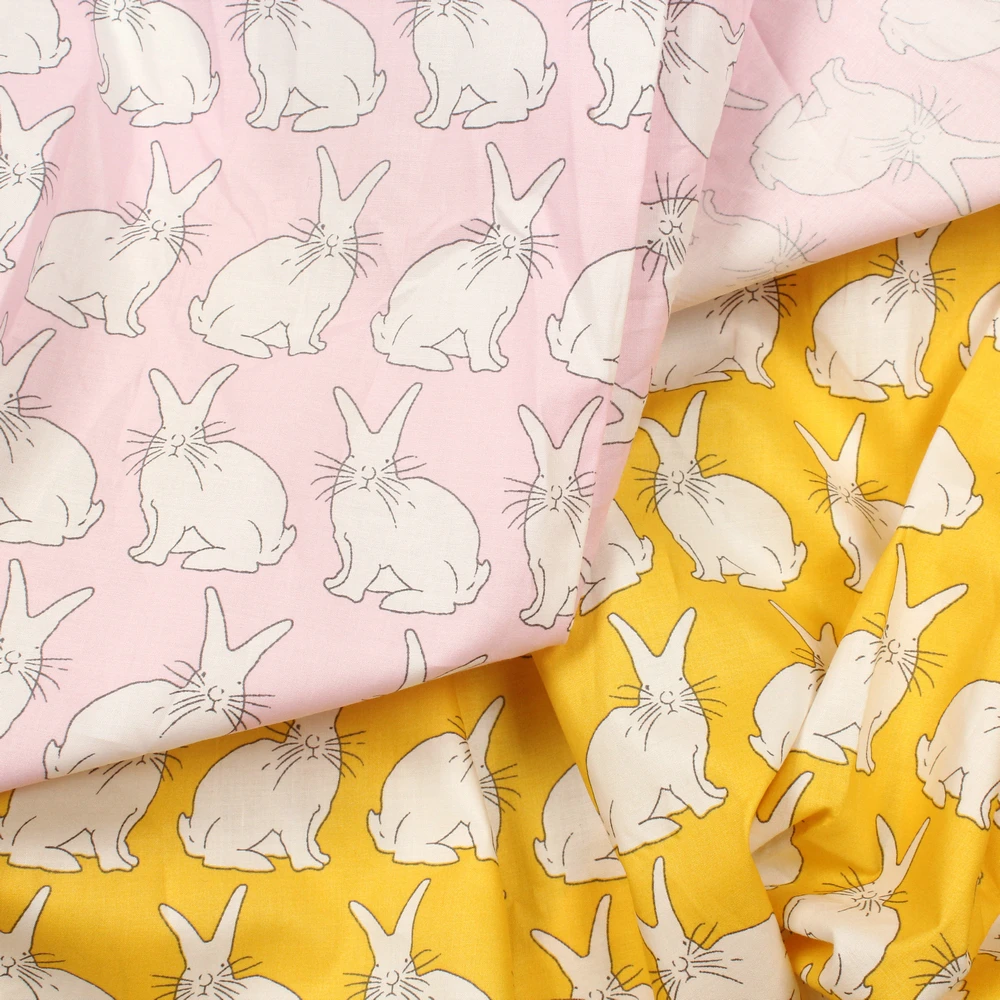 

50x140cm Printed Cartoon Fabric Cute Rabbits Style 100% Cotton Tissue Patchwork Dolls Pillows Quilting Textile Decoration