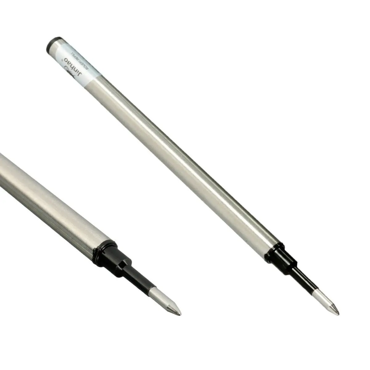 2 X JINHAO BLACK INK ROLLERBALL REFILLS 0.7MM MEDIUM POINT.